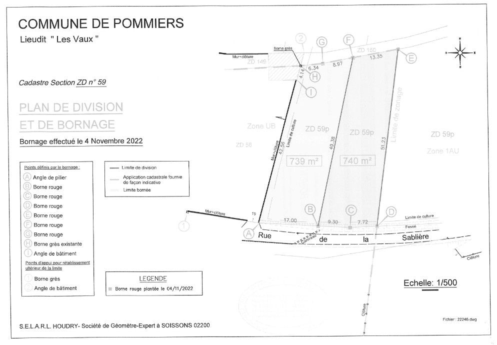 SOISSONS Terrain de 739m² - POMMIERS 4