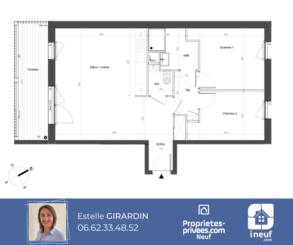 NANTES Dept 44 - Nantes - Appartement T3, 66m2 avec terrasse 3