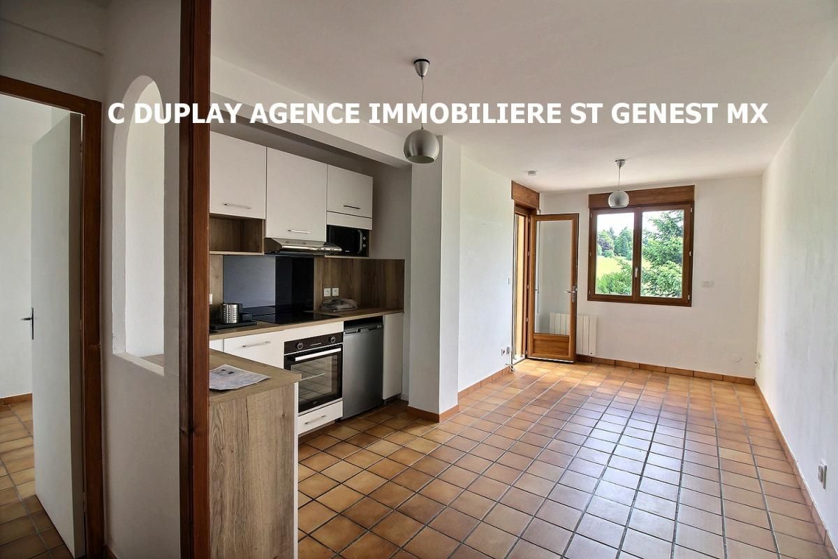 Saint Genest Malifaux 42660 LOCATION proche des commodités appartement de type T2 exposé Est 56,78m² habitables 1 chambre