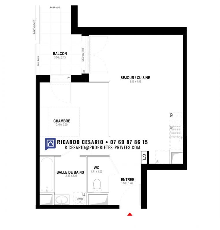 AURAY Appartement Auray 2 pièces 43.88 m2 3