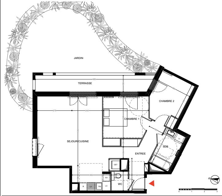 DOMONT Appartement T3 de 74.71 m2 avec jardin de 32m2+ terrasse 3