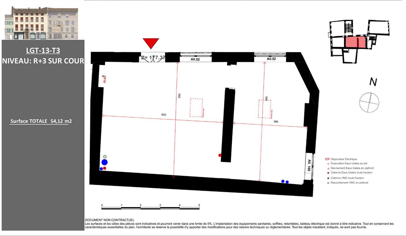 VIENNE Appartement à aménager Vienne 3 pièce(s) 54 m2 2