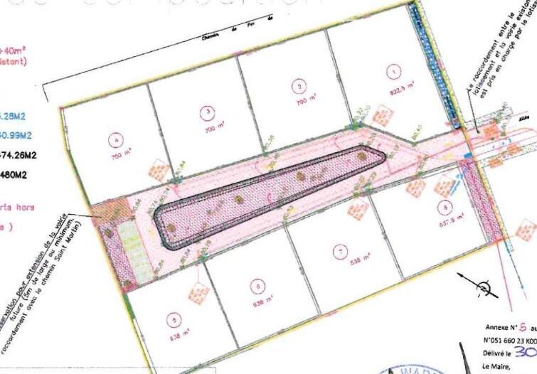 WARMERIVILLE Terrain de 638m² Lot n°8 "Jardin des nains" 2