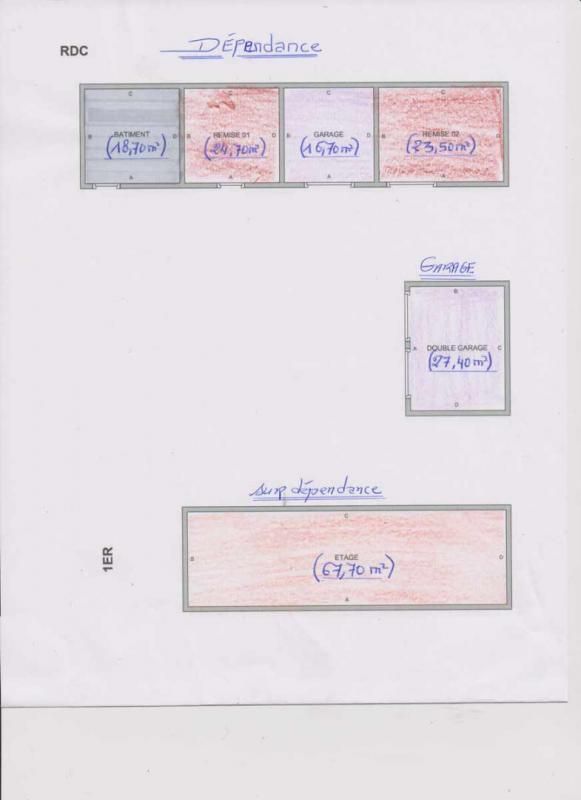 L'AIGLE Maison de village 108 m2, 3 chambres, terrain 1.356 m² dépendances 3