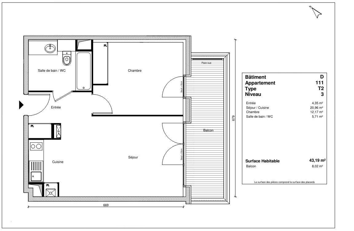 CHENNEVIERES-SUR-MARNE Appartement Chennevieres Sur Marne 2 pièce(s) 43 m2 4