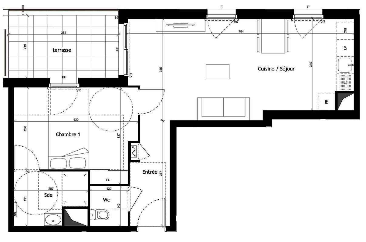 Appartement Roanne 2 pièce(s) 49.40 m2
