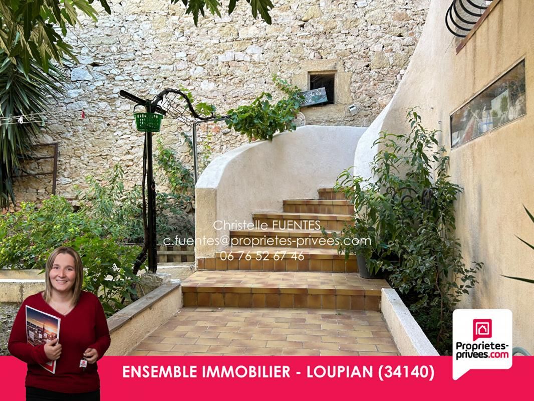 HERAULT - LOUPIAN (34140) - ENSEMBLE DE 2 APPARTEMENTS + GARAGE + JARDIN