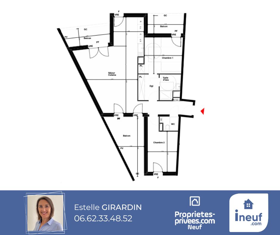 CARQUEFOU Dept 44 - Carquefou - Appartement T3, 80m2 avec balcon 4