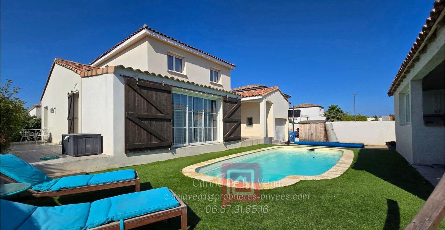 Villa T6 Serignan centre, avec  jardin avec piscine