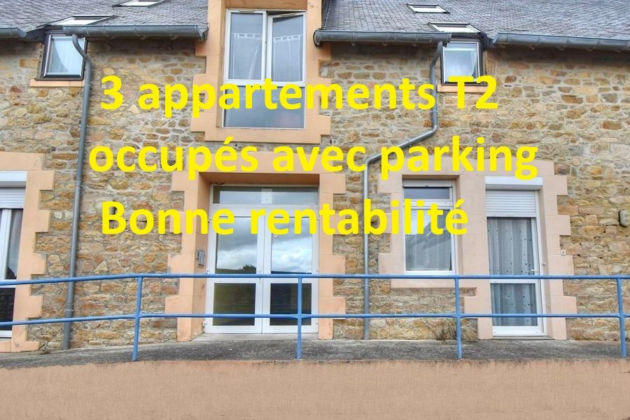 Lot de 3 Appartements T2 à Tréguier: Total  137 m2 avec 3 parkings