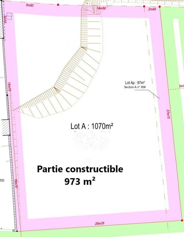 MUZY MUZY 27650 Terrain (1070 m²) - partie constructible de 973 m² - 63990  HAI 2