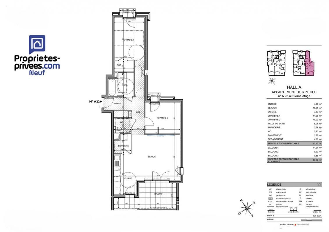 NICE 3 PIECES  73M²  CIMIEZ 2