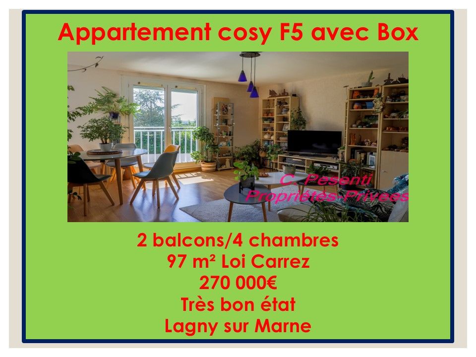 Appartement Lagny Sur Marne 5 pièce(s) 96.6 m2