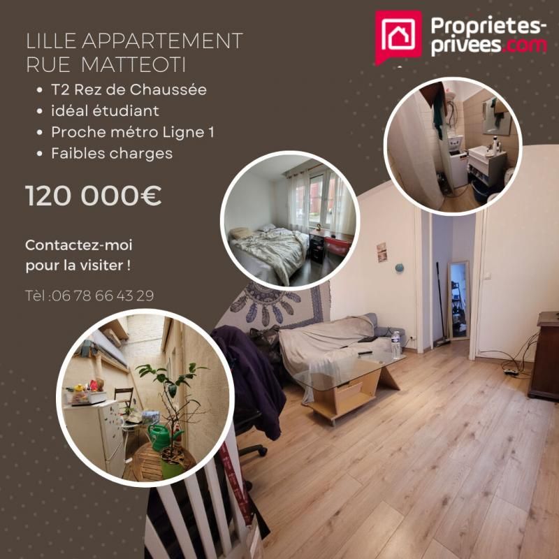LILLE Lille Appartement T2 RDC rue Matteoti 1