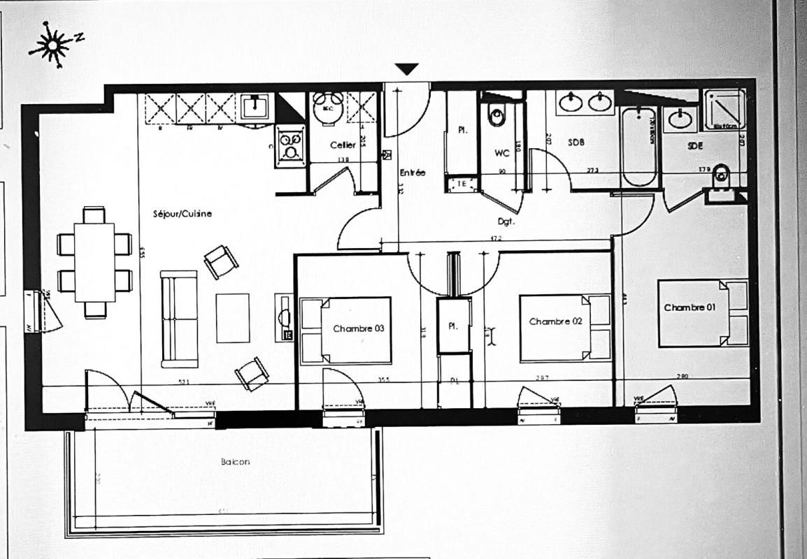 GUJAN-MESTRAS Appartement T4 avec Balcon/Terrasse et 2 parking GUJAN MESTRAS 3