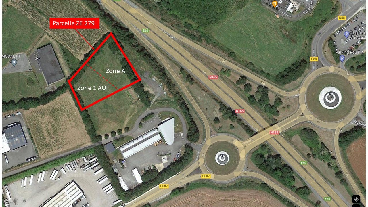 Terrain 5 300 m²  pour activités professionnelles - Zone Ty Névez Pouillot à CHATEAULIN 29 150