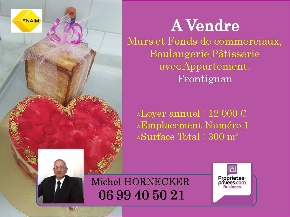 FRONTIGNAN Proche de Sète. Boulangerie Pâtisserie Murs avec Fonds de Commerce, avec logement 3