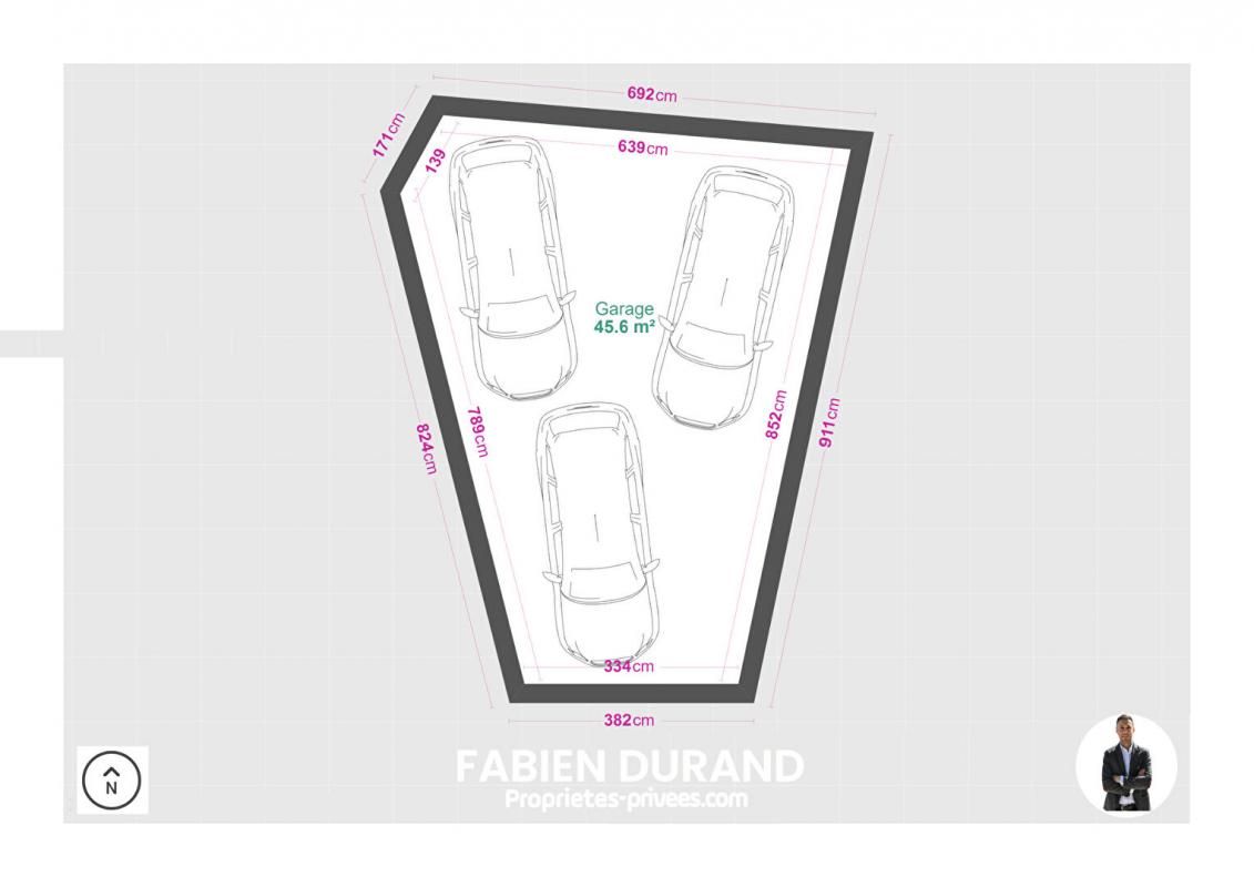 Garage TRIPLE 46 m² avec Borne Electrique et dalles au sol