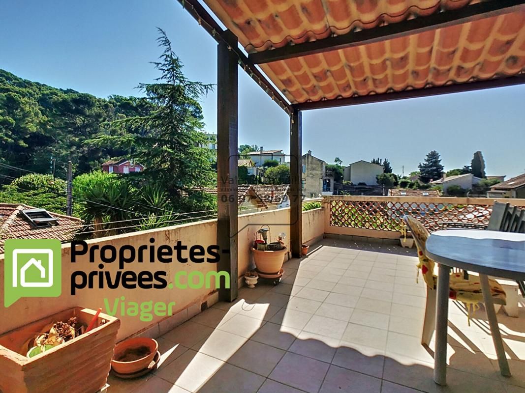 TOULON (83200) - MONT FARON - Exclusivité - NUE PROPRIETE - T3 DERNIER ETAGE + GRANDE TERRASSE + GARAGE