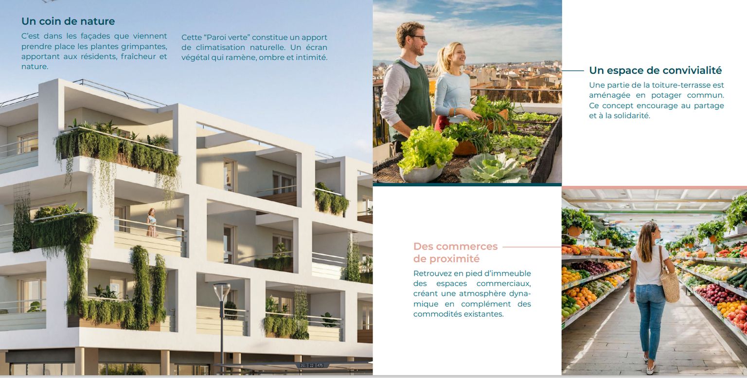 BEZIERS Un habitat tourné vers la nature, T1 Bis  de 41 m², avec terrasse  exposée Sud 4