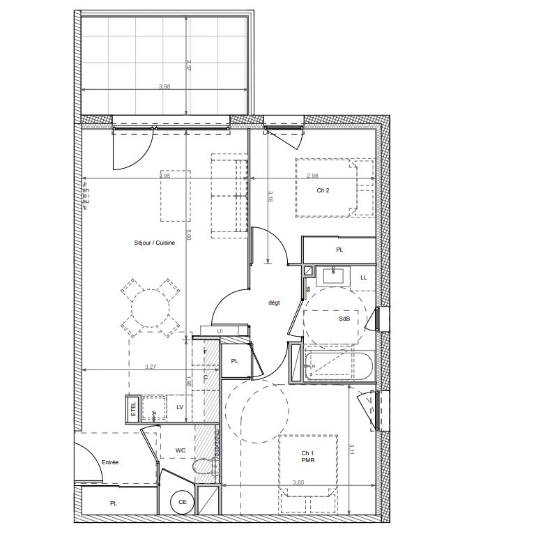 BEZIERS Un habitat tourné vers la nature, T3 de 62 m², avec terrasse 3