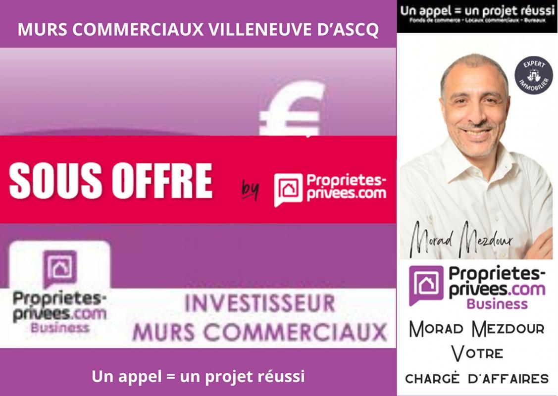 VILLENEUVE D ASCQ - MURS COMMERCIAUX  40 M², Angle de rue