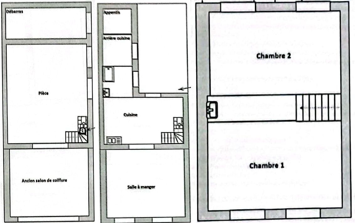 GUINGAMP Côtes d'Armor 22200 Guingamp. Immeuble de Rapport sur 3 niveaux, local commercial et habitation à l'étage, 3 chambres, balcon/terrasse 4