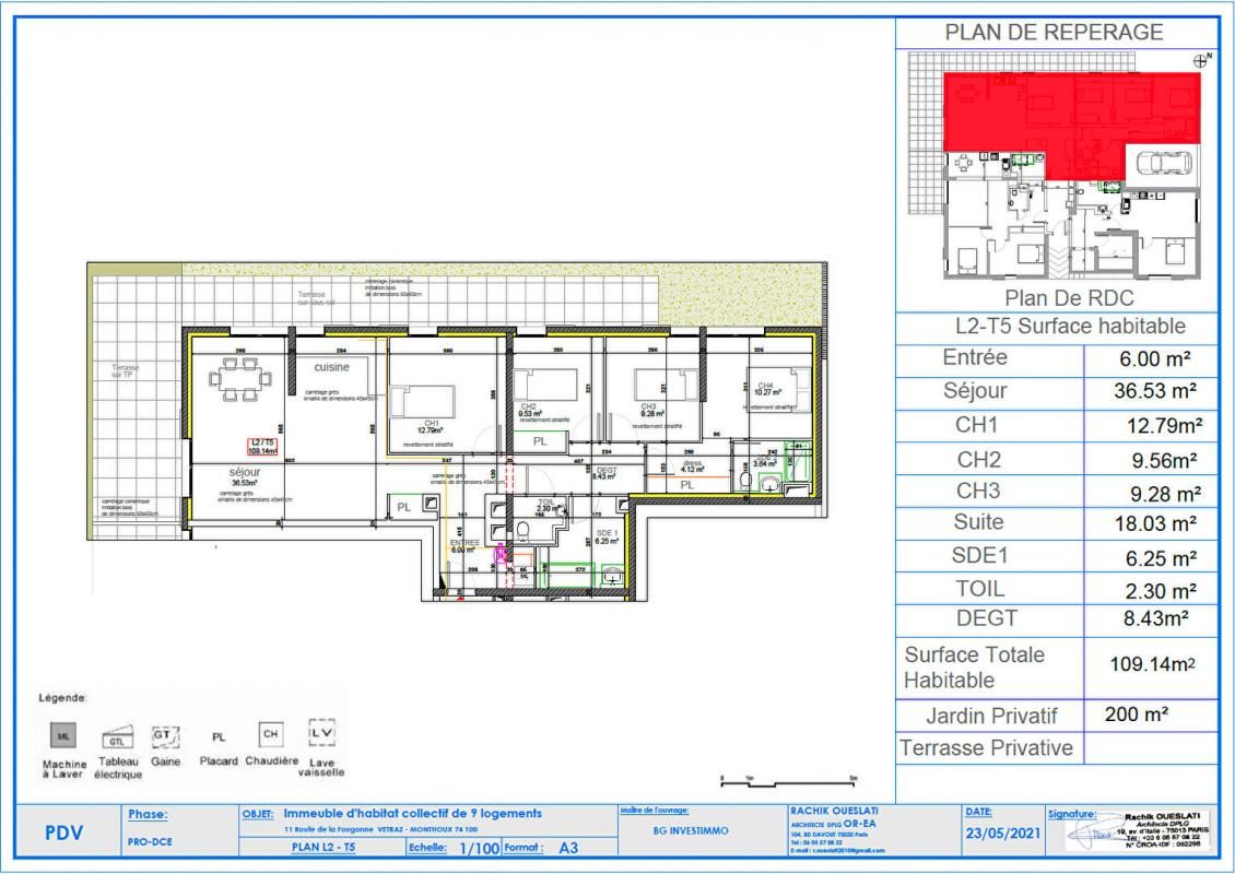 VETRAZ-MONTHOUX Appartement Vetraz Monthoux 5 pièce(s) 109.14 m2 2