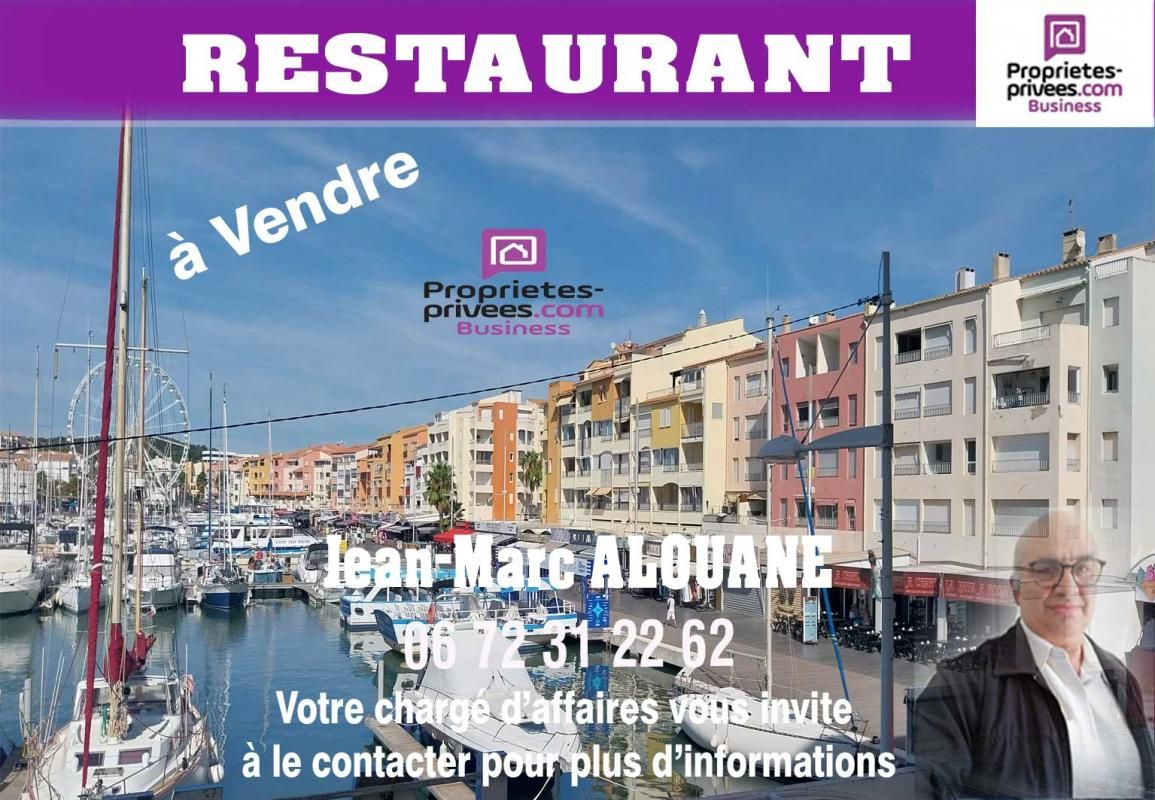 LE CAP D'AGDE - RESTAURANT avec TERRASSE, EMPLACEMENT N°1 + 3 STUDIOS et 1 garage