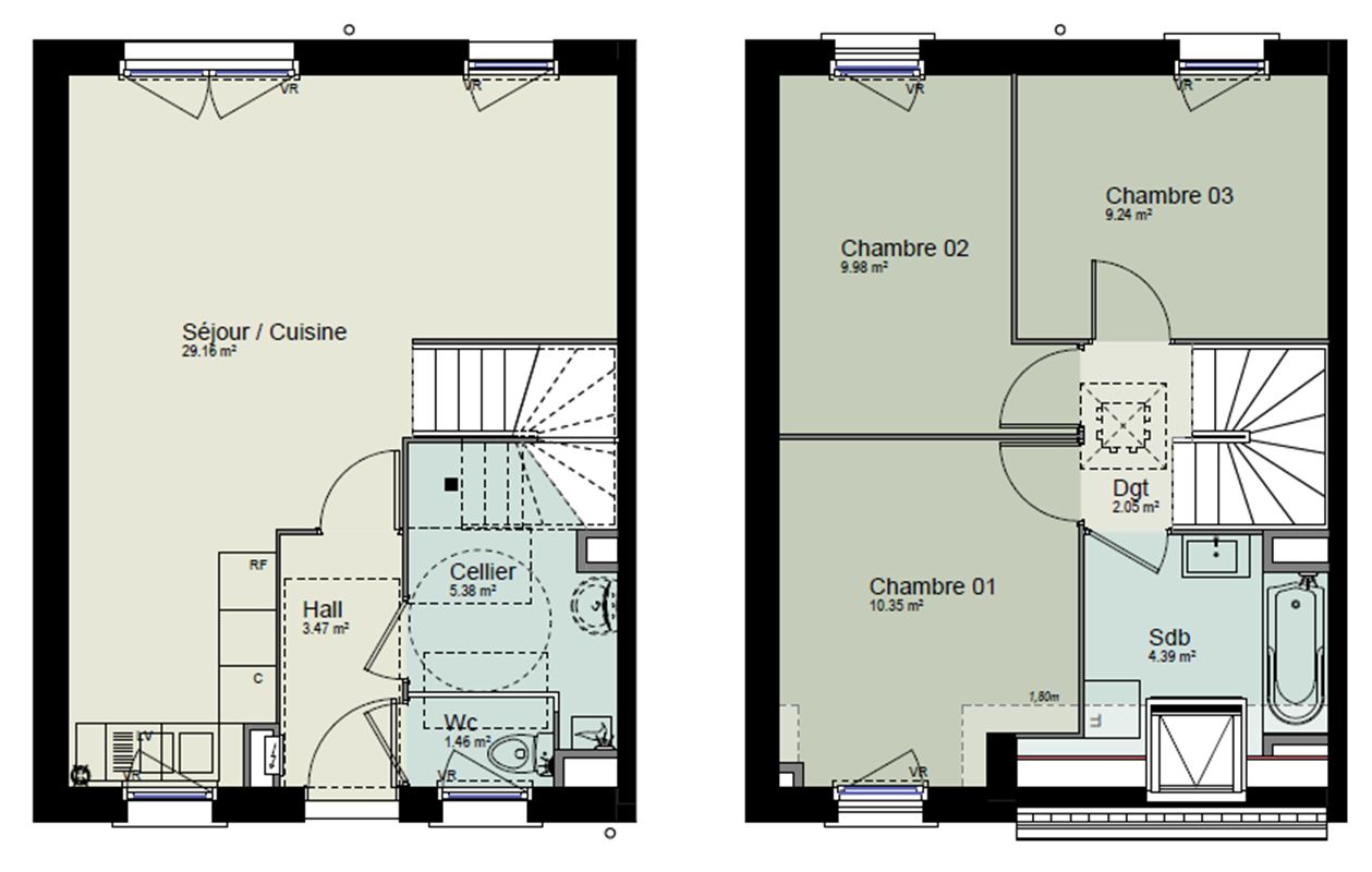 WASQUEHAL Maison semi-individuelles 3 chambres 75 m2 à Wasquehal 3