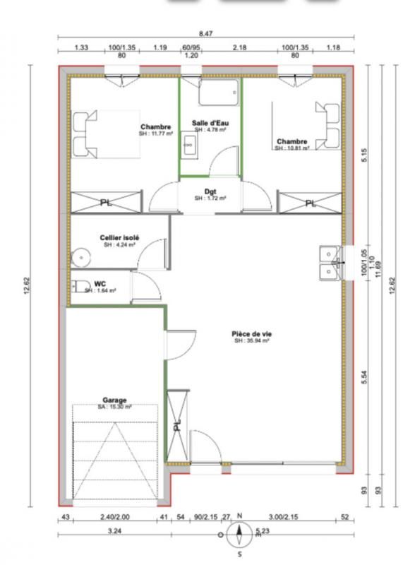 NARBONNE VILLA T3 71M2 PLAIN PIED OLONZAC 2