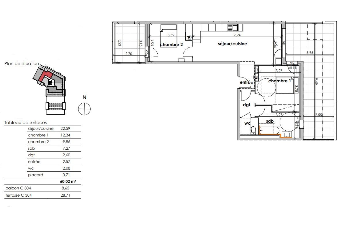 SAUVIAN Savourez le charme méditerranéen. Appartement T3, terrasse et balcon 2