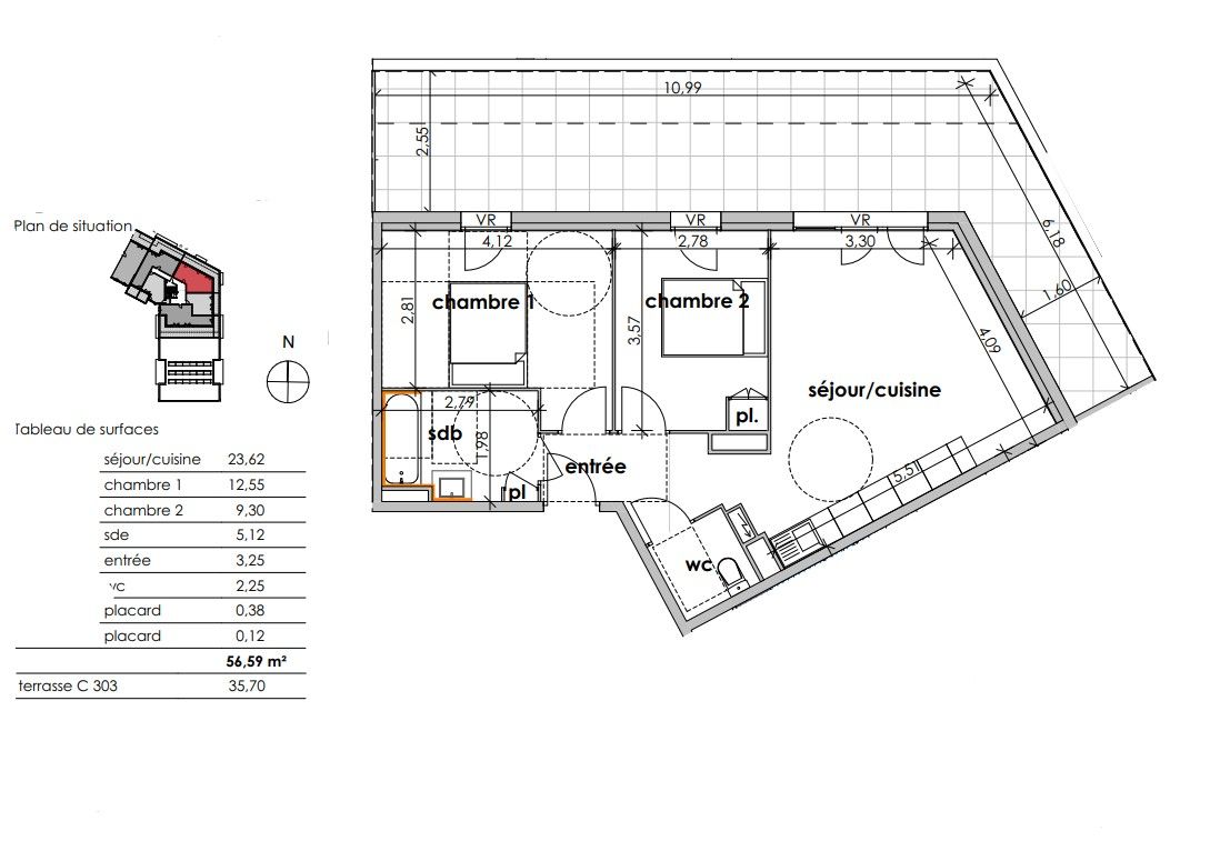 SAUVIAN Savourez le charme méditerranéen. Appartement T3, avec terrasse 2