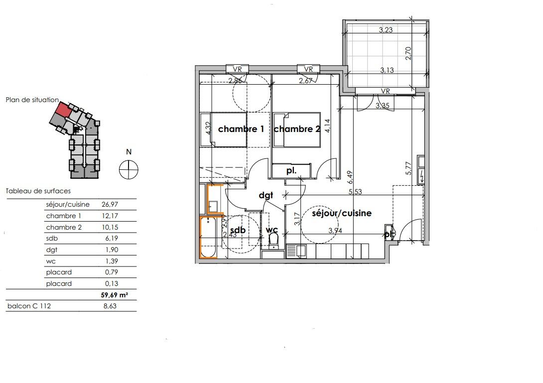 SAUVIAN Savourez le charme méditerranéen. Appartement T3, avec bacon 2