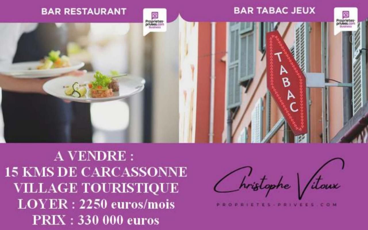 SECTEUR CARCASSONNE -  Bar, Tabac, Presse, Jeux, Restaurant