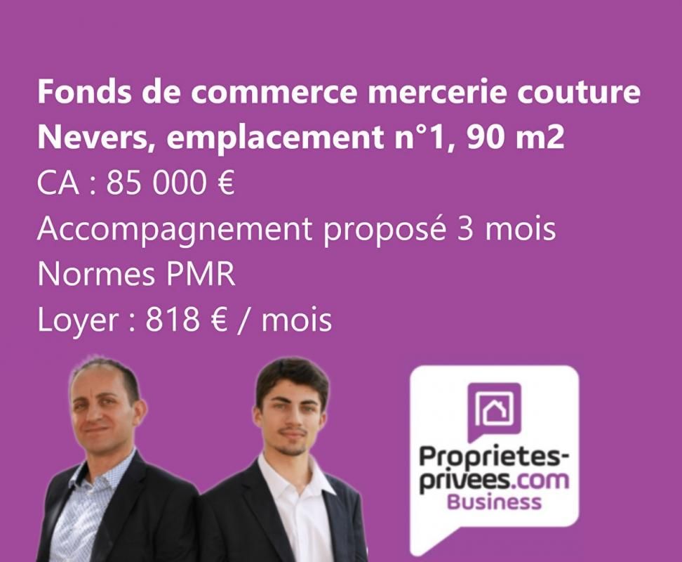 58000 NEVERS - FONDS DE COMMERCE MERCERIE, COUTURE