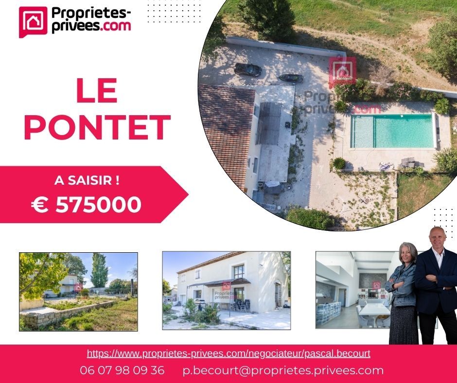 Le Pontet 84130: Villa avec piscine 4 chambres 240 m2, 1200m2 de terrain