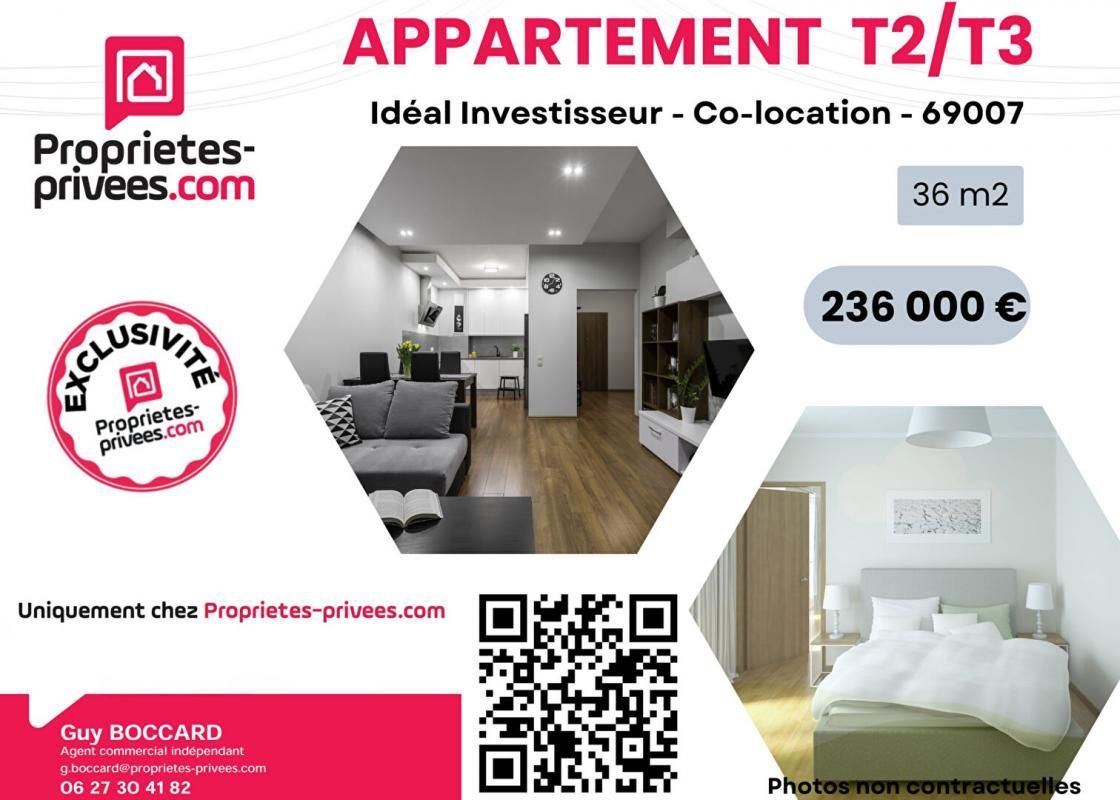 Appartement Lyon 7° - 3 pièce(s) 36.35 m2 Secteur St André