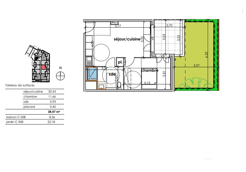 SAUVIAN Savourez le charme méditerranéen. Appartement T2, avec bacon, et jardin 2