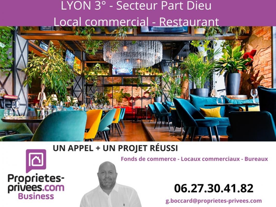 69003 LYON - LOCATION LOCAL RESTAURANT 141,30 m², Secteur Part Dieu