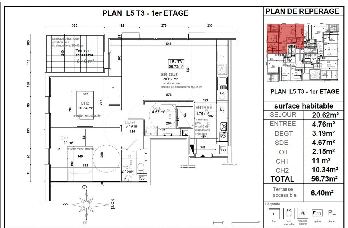 VETRAZ-MONTHOUX Appartement Vetraz Monthoux 3 pièce(s) 65.94 m2 2