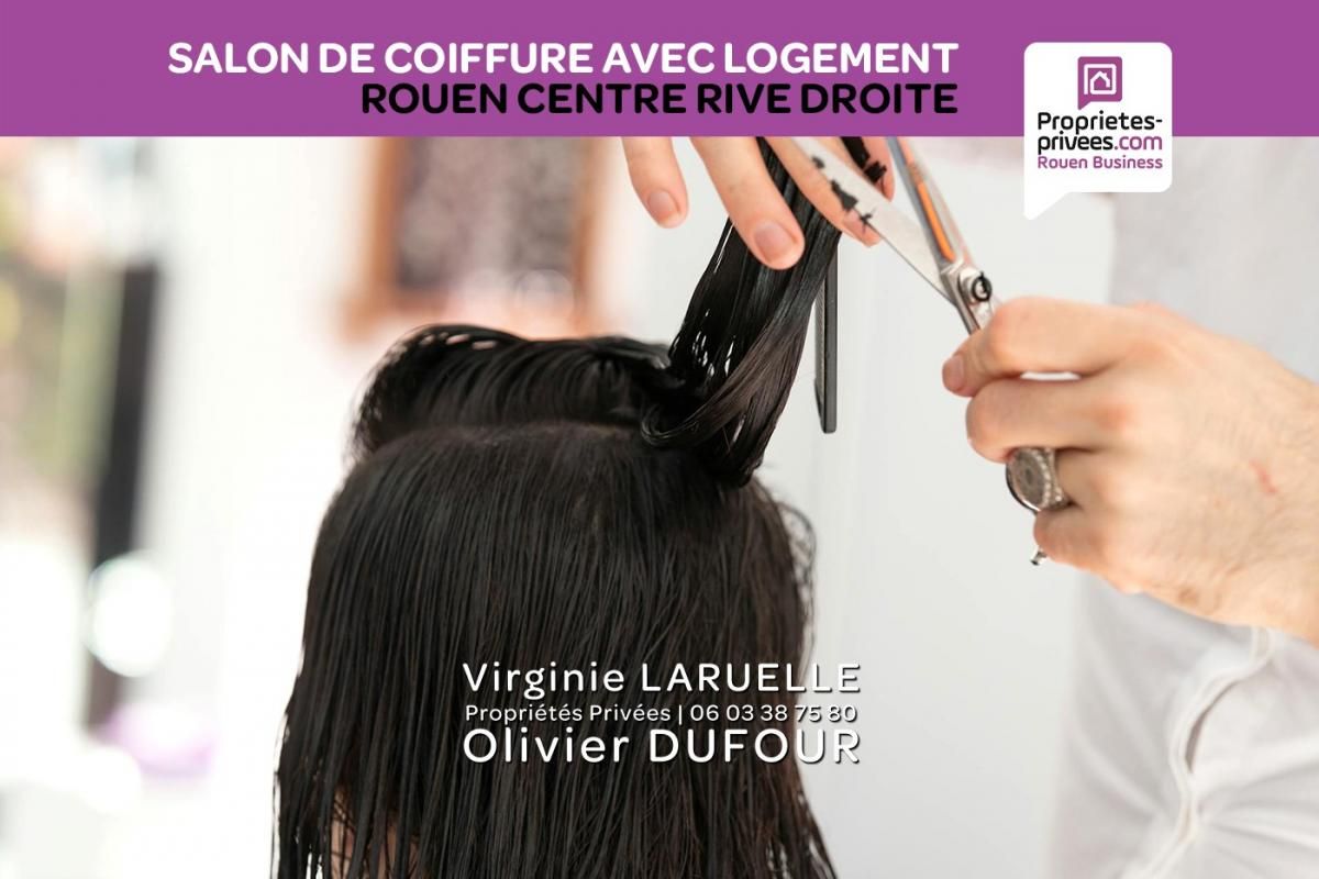 Rouen centre rive droite - Salon de coiffure mixte, Soin des Ongles et logement