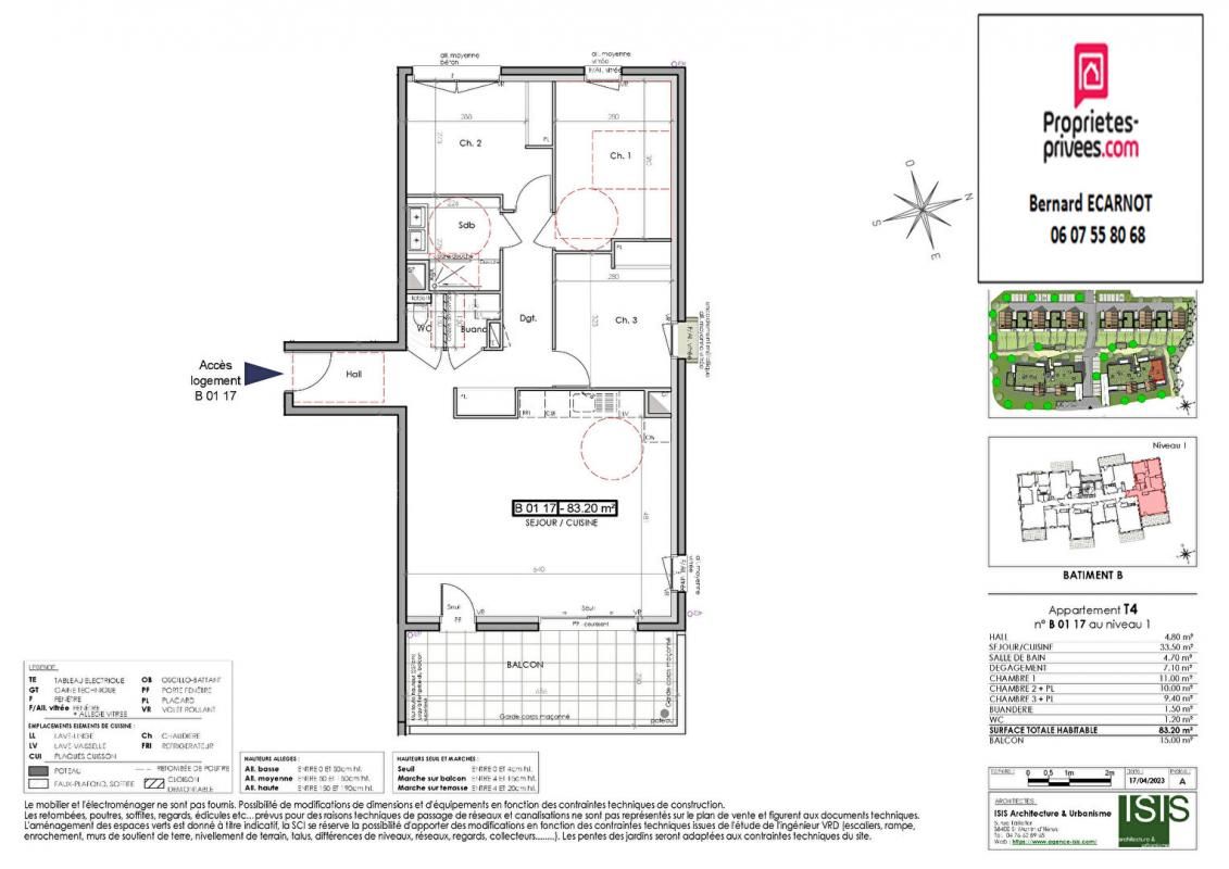 CLAIX Appartement T4 - Terrasse 15 m² - 1er étage / 2 2