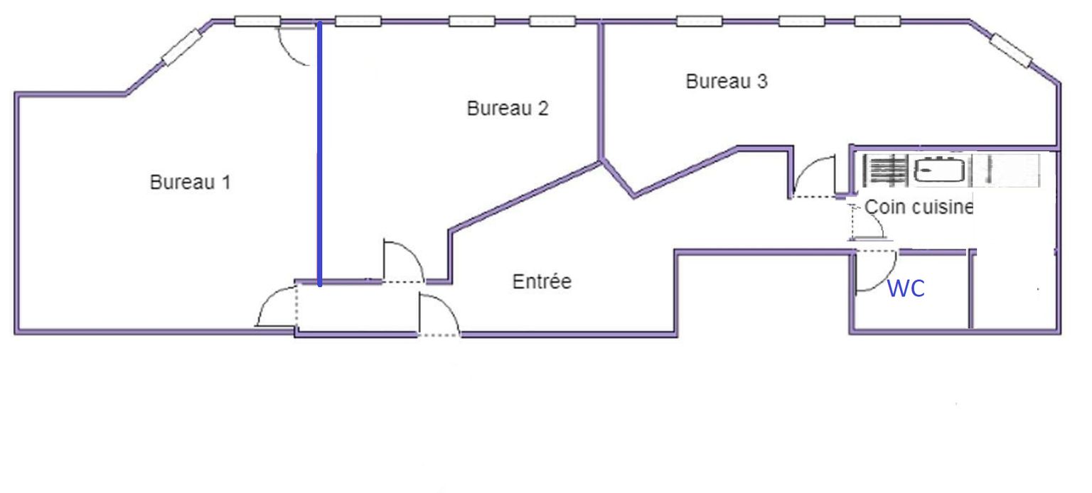 93160 Noisy le grand, Mont d'Est - Murs loués, Bureaux 67 m² , Quartier d'affaires