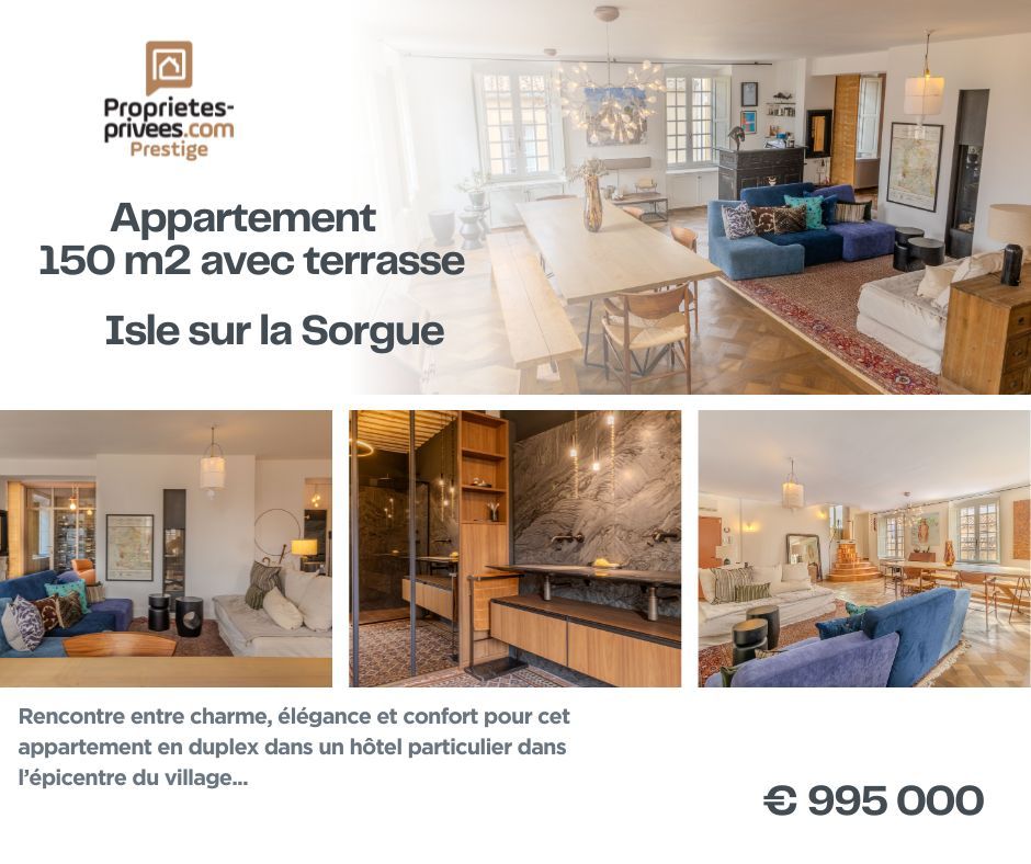 UNIQUE & ATYPIQUE Appt Isle Sur La Sorgue 84800, 6 pièce(s) 151 m2