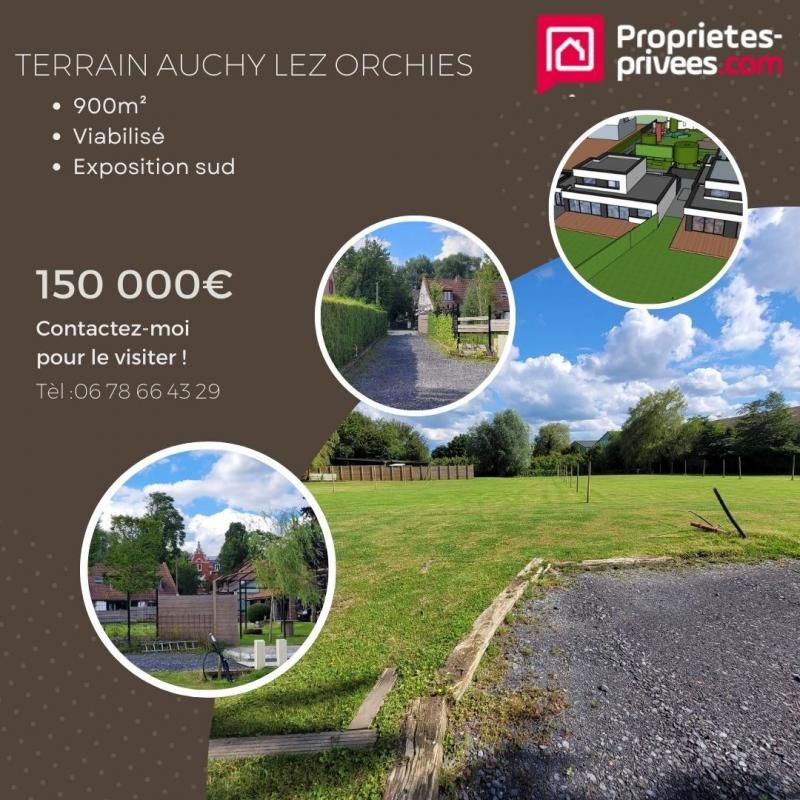 AUCHY-LEZ-ORCHIES PEVELE  Terrain à bâtir 1021 m2 1