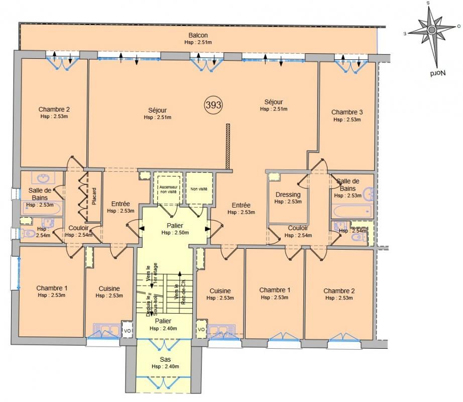 VERSAILLES Appartement  7 pièces 162m²  calme balcon sud - gare de Montreuil 2