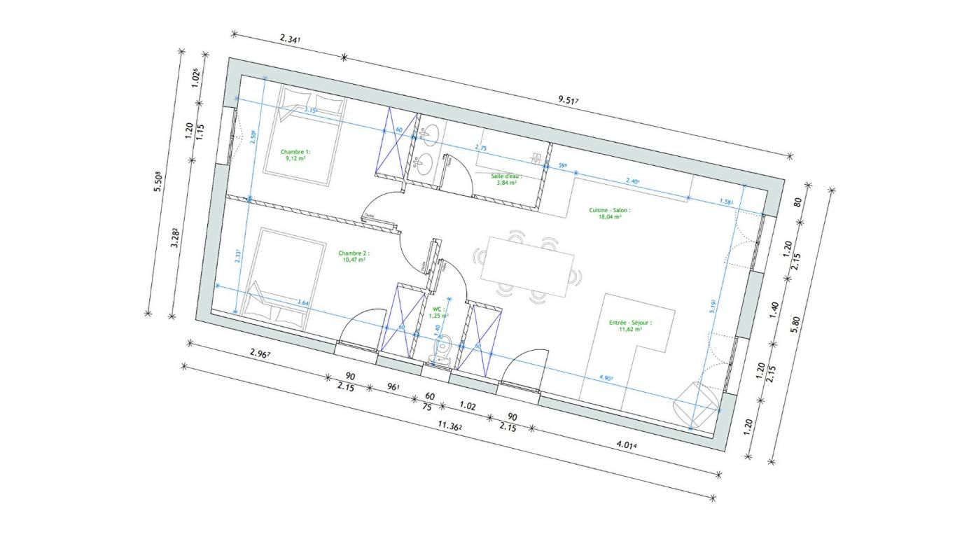 SAINT-ANDRE-DE-CUBZAC Terrain Verac 210m² 2