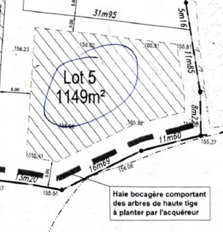 SAULNIERES Terrain à Bâtir de 1159 m2 secteur verdoyant 2