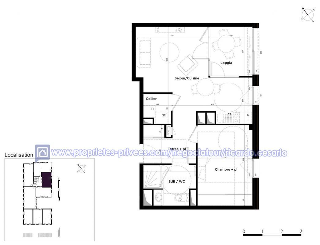 Appartement Saint Malo 2 pièce(s) 49.27 m2